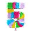 Picture of PINATA DIGIT 5 PASTEL 50X35X7.5CM